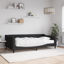 vidaXL fekete szövet kanapéágy matraccal 100 x 200 cm ágy és ágykellék