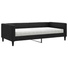 vidaXL fekete szövet kanapéágy matraccal 100 x 200 cm (3196567) ágy és ágykellék