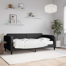 vidaXL fekete szövet kanapéágy matraccal 90 x 190 cm ágy és ágykellék