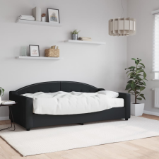 vidaXL fekete szövet kanapéágy matraccal 90 x 190 cm ágy és ágykellék