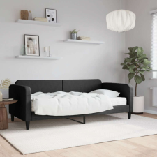 vidaXL fekete szövet kanapéágy matraccal 90 x 190 cm bútor