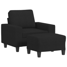 vidaXL fekete szövet kanapéfotel lábtartóval 60 cm bútor