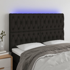 vidaXL fekete szövet LED-es fejtámla 144x7x118/128 cm ágy és ágykellék