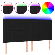 vidaXL fekete szövet LED-es fejtámla 160x5x118/128 cm (3122670) ágy és ágykellék