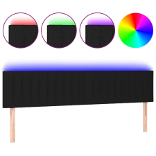 vidaXL fekete szövet LED-es fejtámla 160x5x78/88 cm (3121858) ágy és ágykellék