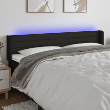 vidaXL fekete szövet LED-es fejtámla 163 x 16 x 78/88 cm ágy és ágykellék