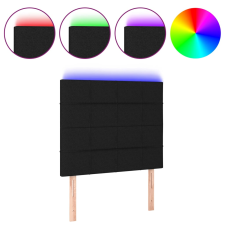vidaXL fekete szövet LED-es fejtámla 80x5x118/128 cm (3122400) ágy és ágykellék