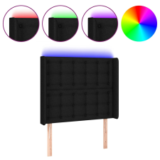vidaXL fekete szövet LED-es fejtámla 83x16x118/128 cm (3124458) ágy és ágykellék
