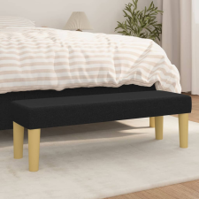 vidaXL fekete szövet pad 100 x 30 x 30 cm bútor