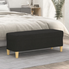 vidaXL fekete szövet pad 100 x 35 x 41 cm bútor