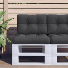 vidaXL Fekete szövet raklappárna 50 x 40 x 12 cm lakástextília