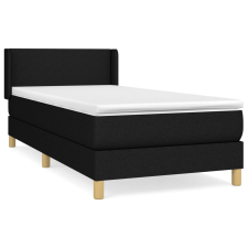 vidaXL fekete szövet rugós ágy matraccal 100 x 200 cm (3130091) ágy és ágykellék