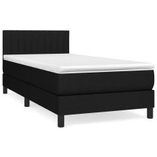 vidaXL fekete szövet rugós ágy matraccal 100 x 200 cm (3140195) ágy és ágykellék