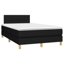 vidaXL fekete szövet rugós ágy matraccal 120 x 190 cm ágy és ágykellék