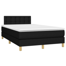 vidaXL fekete szövet rugós ágy matraccal 120 x 190 cm ágy és ágykellék