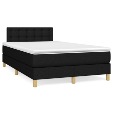 vidaXL fekete szövet rugós ágy matraccal 120 x 190 cm ágy és ágykellék
