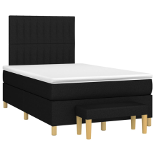 vidaXL fekete szövet rugós ágy matraccal 120 x 190 cm ágy és ágykellék