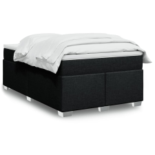 vidaXL fekete szövet rugós ágy matraccal 120 x 190 cm ágy és ágykellék