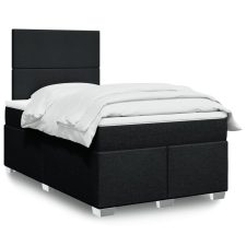vidaXL fekete szövet rugós ágy matraccal 120 x 190 cm ágy és ágykellék
