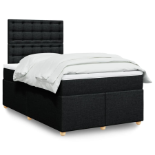 vidaXL fekete szövet rugós ágy matraccal 120 x 190 cm ágy és ágykellék