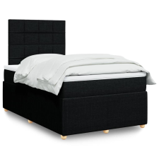 vidaXL fekete szövet rugós ágy matraccal 120 x 190 cm ágy és ágykellék
