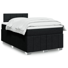 vidaXL fekete szövet rugós ágy matraccal 120 x 190 cm ágy és ágykellék