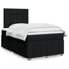 vidaXL fekete szövet rugós ágy matraccal 120 x 190 cm ágy és ágykellék