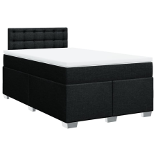 vidaXL fekete szövet rugós ágy matraccal 120 x 190 cm (3285843) ágy és ágykellék