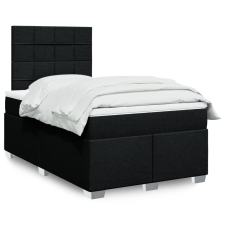 vidaXL fekete szövet rugós ágy matraccal 120 x 200 cm ágy és ágykellék