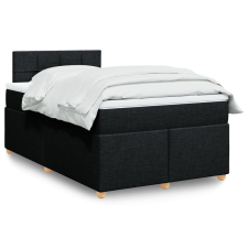 vidaXL fekete szövet rugós ágy matraccal 120 x 200 cm ágy és ágykellék
