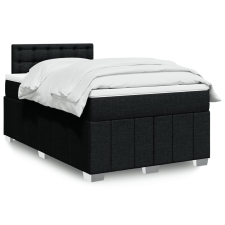 vidaXL fekete szövet rugós ágy matraccal 120 x 200 cm ágy és ágykellék
