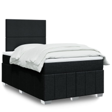vidaXL fekete szövet rugós ágy matraccal 120 x 200 cm ágy és ágykellék