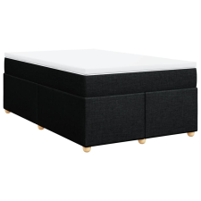vidaXL fekete szövet rugós ágy matraccal 120 x 200 cm (3285368) ágy és ágykellék