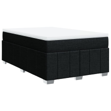 vidaXL fekete szövet rugós ágy matraccal 120 x 200 cm (3285465) ágy és ágykellék
