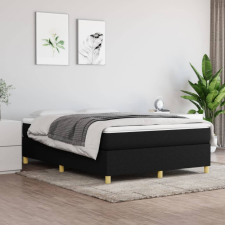 vidaXL fekete szövet rugós ágy matraccal 140 x 200 cm ágy és ágykellék