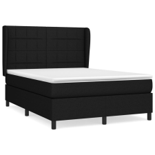 vidaXL fekete szövet rugós ágy matraccal 140 x 200 cm (3127967) ágy és ágykellék
