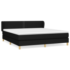 vidaXL fekete szövet rugós ágy matraccal 180 x 200 cm (3126743) ágy és ágykellék