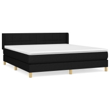vidaXL fekete szövet rugós ágy matraccal 180 x 200 cm (3130291) ágy és ágykellék