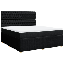 vidaXL fekete szövet rugós ágy matraccal 180 x 200 cm (3292144) ágy és ágykellék