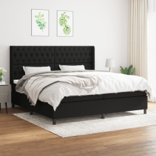 vidaXL fekete szövet rugós ágy matraccal 200 x 200 cm ágy és ágykellék