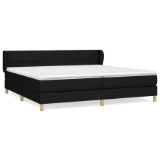 vidaXL fekete szövet rugós ágy matraccal 200 x 200 cm (3126831) ágy és ágykellék