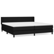 vidaXL fekete szövet rugós ágy matraccal 200 x 200 cm (3129819) ágy és ágykellék