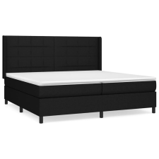 vidaXL fekete szövet rugós ágy matraccal 200 x 200 cm (3131459) ágy és ágykellék