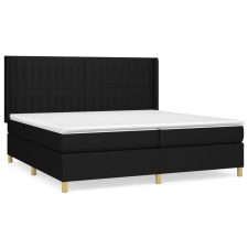 vidaXL fekete szövet rugós ágy matraccal 200 x 200 cm (3132179) ágy és ágykellék