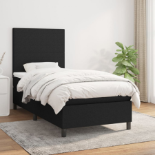 vidaXL fekete szövet rugós ágy matraccal 80 x 200 cm ágy és ágykellék