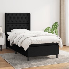 vidaXL fekete szövet rugós ágy matraccal 80 x 200 cm ágy és ágykellék