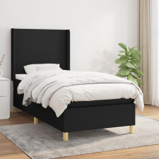 vidaXL fekete szövet rugós ágy matraccal 80 x 200 cm ágy és ágykellék