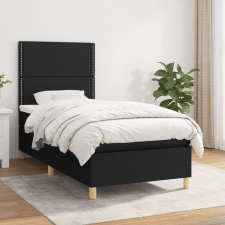 vidaXL fekete szövet rugós ágy matraccal 80 x 200 cm ágy és ágykellék