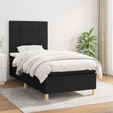 vidaXL fekete szövet rugós ágy matraccal 80 x 200 cm ágy és ágykellék