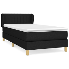 vidaXL fekete szövet rugós ágy matraccal 80 x 200 cm (3126919) ágy és ágykellék